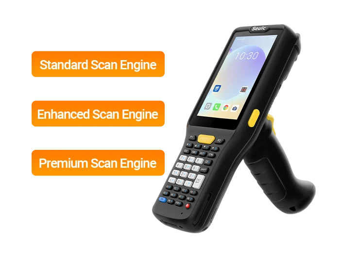 SEUIC AUTOID Q7-Grip rugged keypad handheld with detachable pistol grip