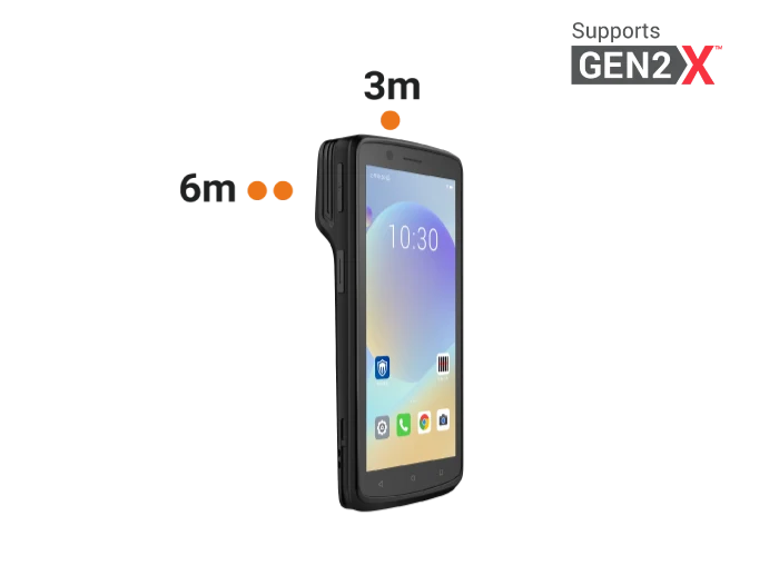 SEUIC AUTOID UTouch 2-S6+3 handheld RFID reader with front and back scan options