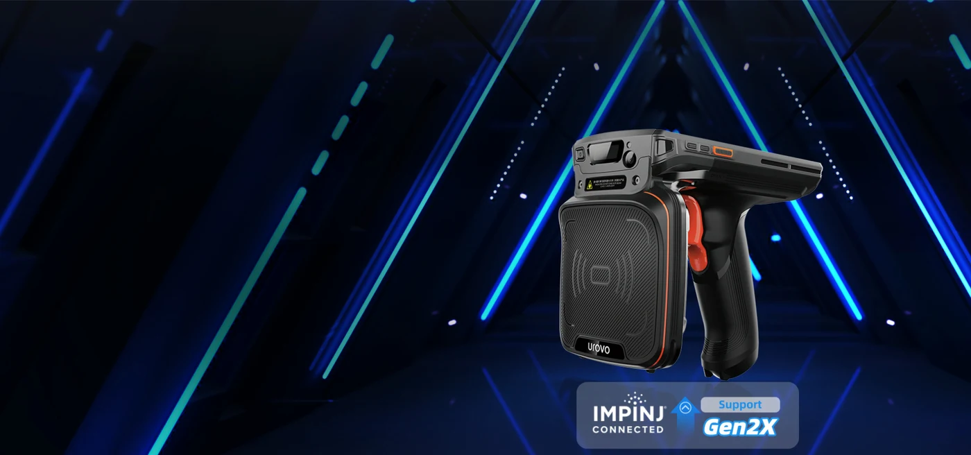 UROVO DT50U rugged handheld UHF RFID reader with barcode scanning