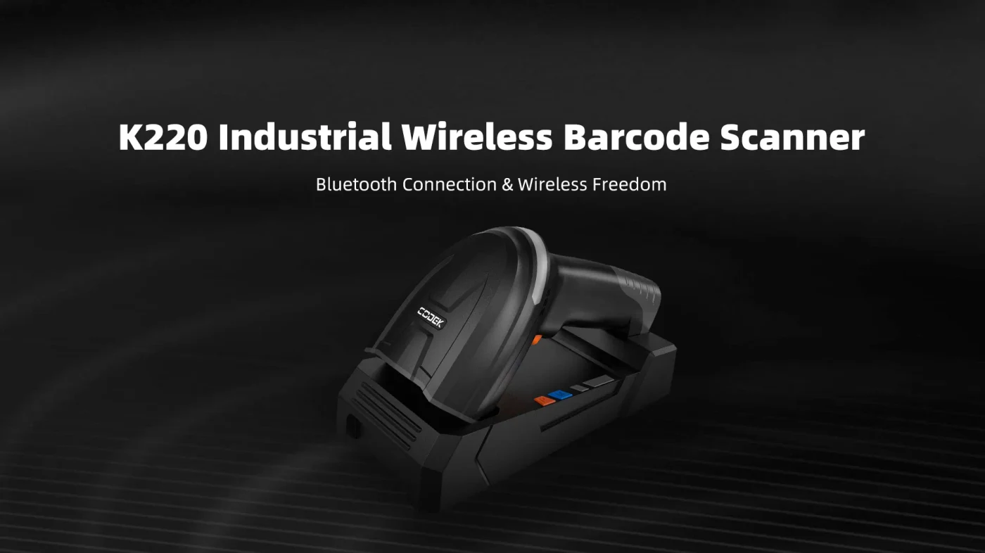 UROVO K220 industrial wireless barcode scanner for DPM and 1D/2D capture