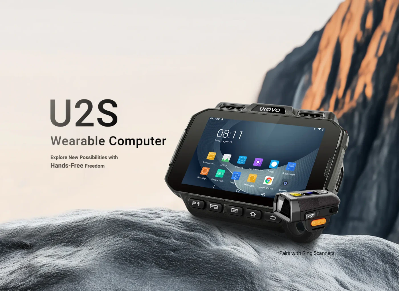 UROVO U2S wearable Android host for hands-free scanning workflows