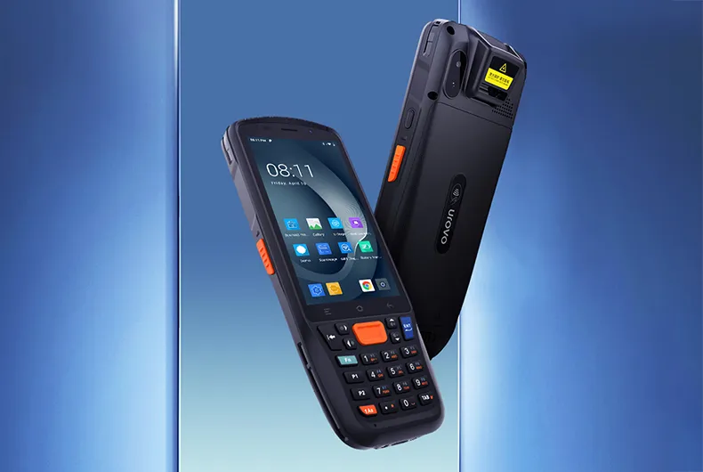 UROVO CT48C keypad mobile computer, front and rear views